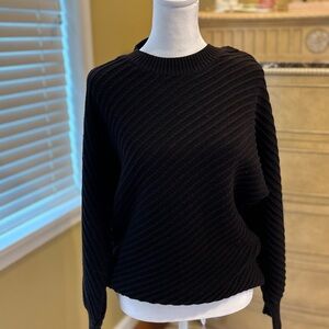 Simply Vera Vera Wang Ribbed Black Sweater